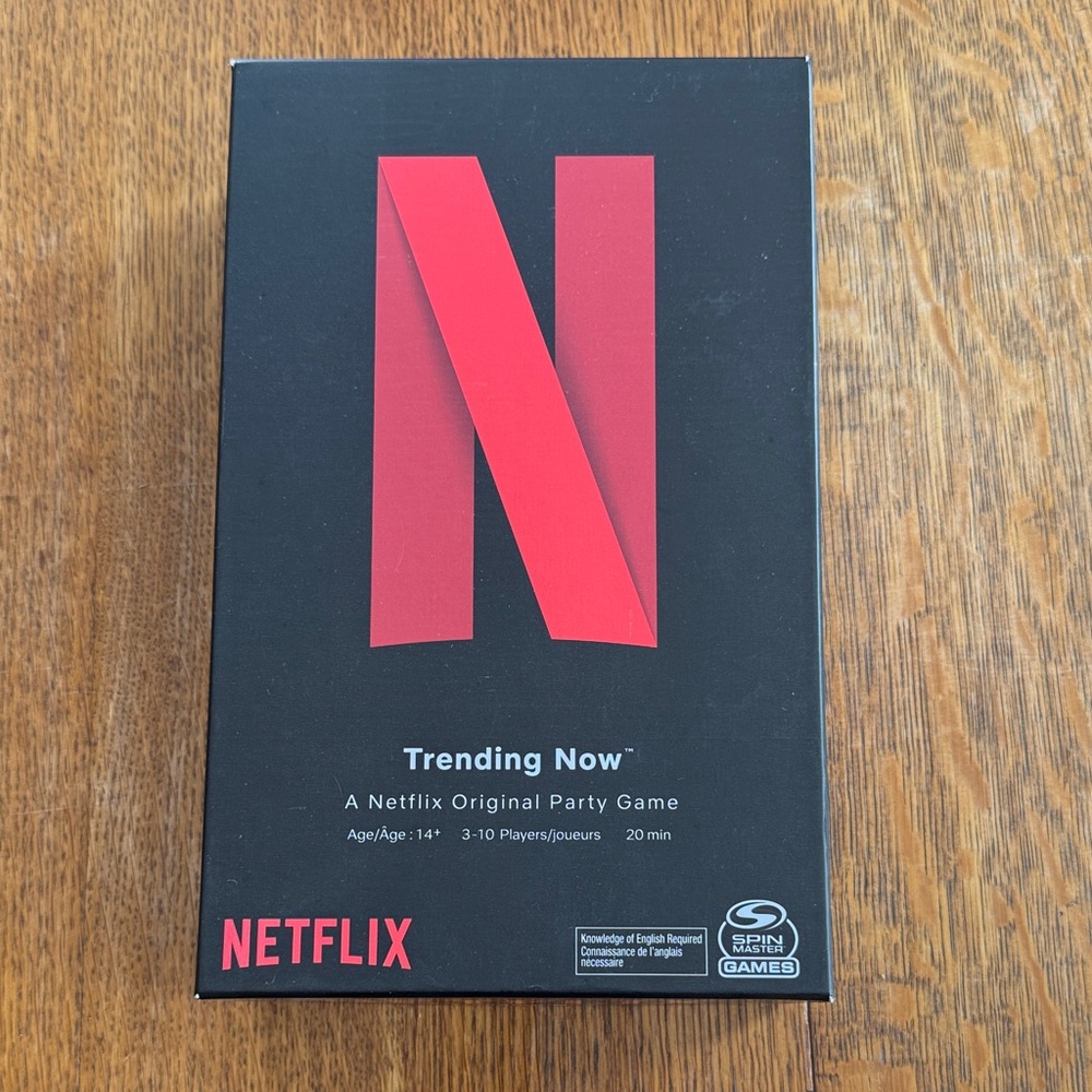 Netflix Red and Black Party Game Box